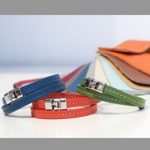 Italian Leather Double wrap Bracelet 'Armilla' (Made by hand) NWOT